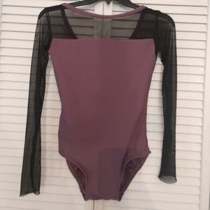 New Dark purple and Black Mesh Leotard size Medium